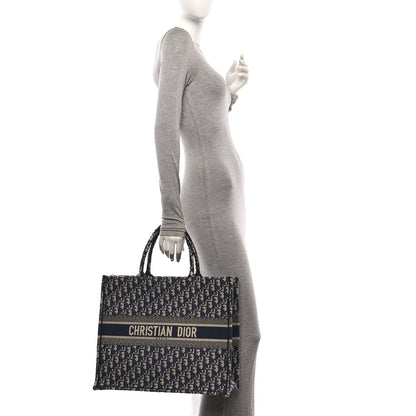 Oblique Large Book Tote Blue Multicolor