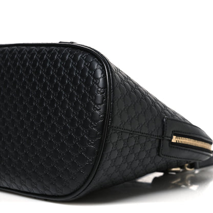 Microguccissima Medium Dome Bag Black