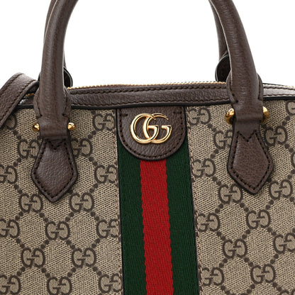 GG Supreme Monogram Web Small Ophidia Top Handle Bag  Beige Ebony