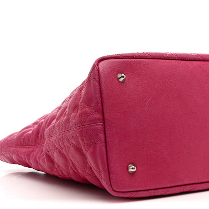Coated Canvas Cannage Medium Panarea Tote Pink