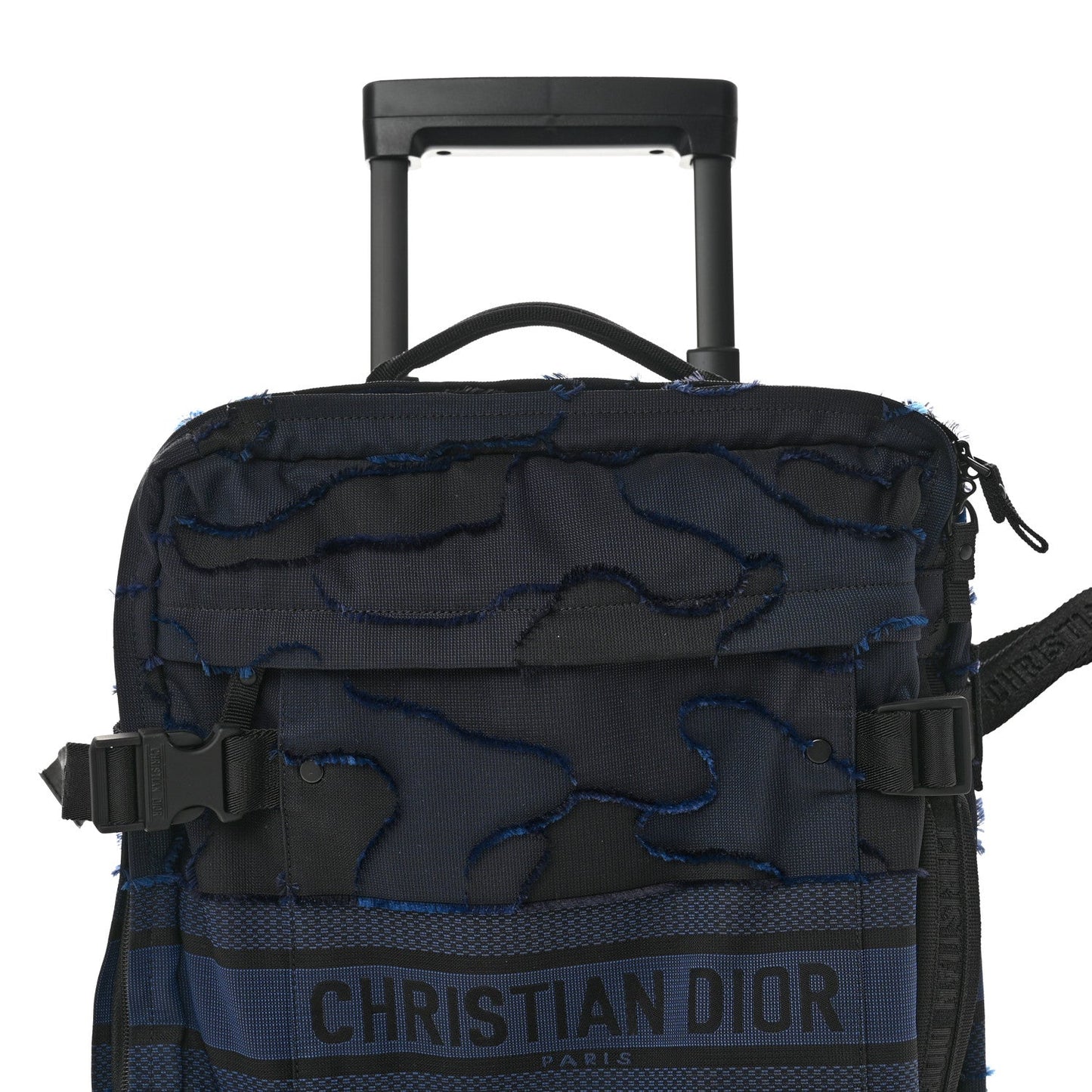 Canvas Small Diortravel Suitcase Blue Multicolor
