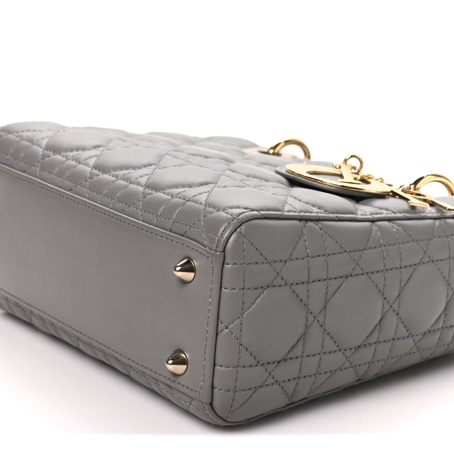 Lambskin Cannage Small My ABCDior Lady Dior Grey