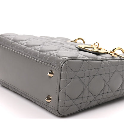 Lambskin Cannage Small My ABCDior Lady Dior Grey