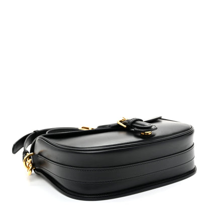 Box Calfskin Medium Bobby Flap Black