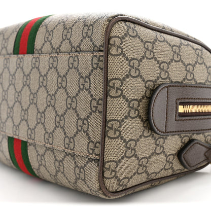 GG Supreme Monogram Web Small Ophidia Top Handle Bag Beige Ebony