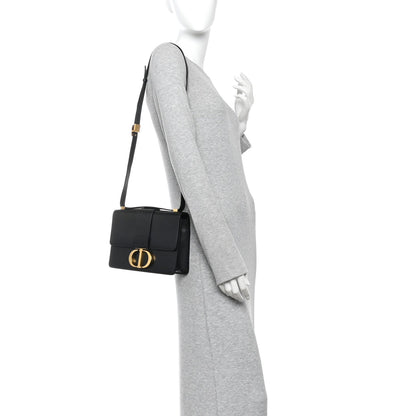 Smooth Calfskin 30 Montaigne Flap Bag Black