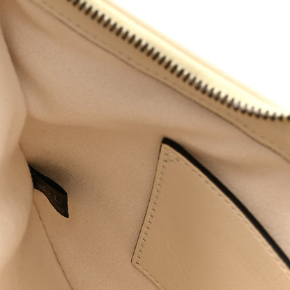 Calfskin Matelasse GG Marmont Half Moon Hobo White
