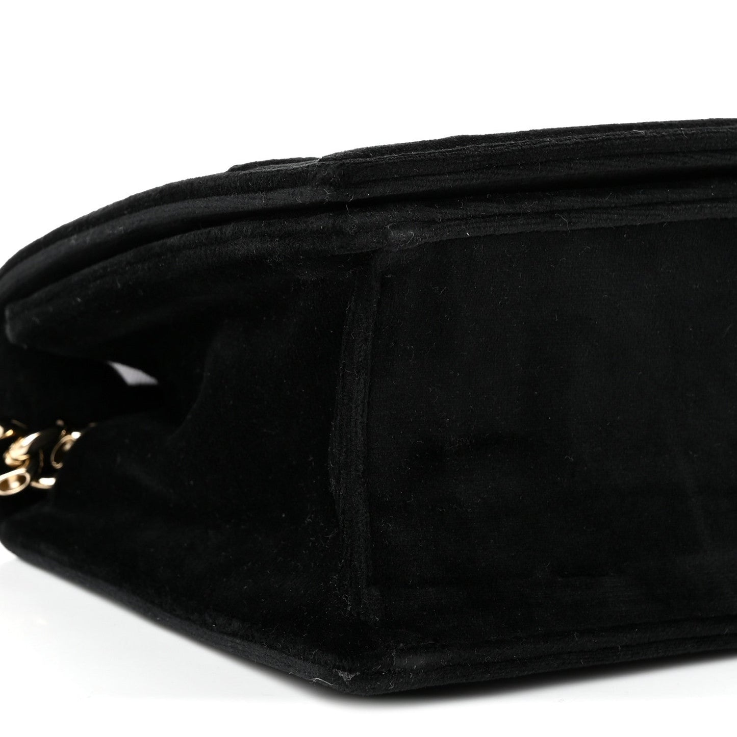 Velvet Small Diorama Flap Bag Black