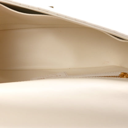 Supple Calfskin Cannage Medium Caro Bag Ivory