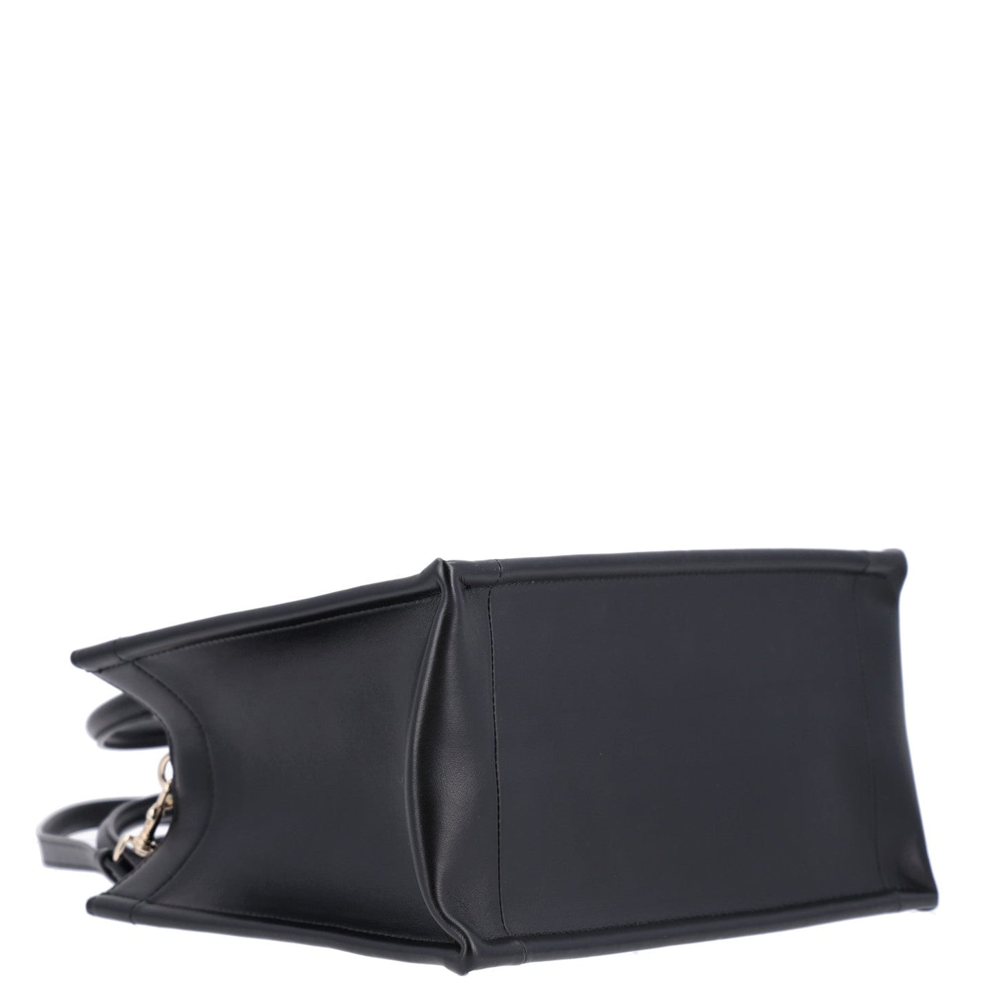 Calfskin Macro Cannage Small Book Tote Black