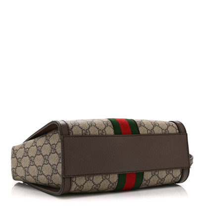 GG Supreme Monogram Small Ophidia Tote Bag Brown