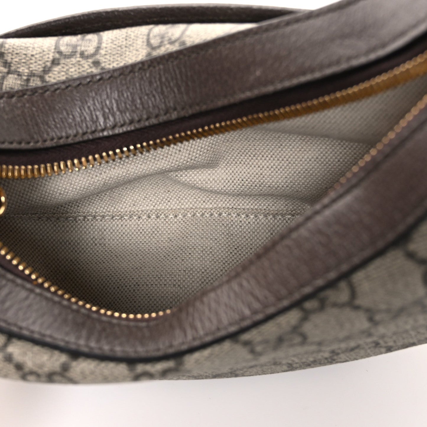 GG Supreme Monogram Textured Dollar Calfskin Small Ophidia Shoulder Bag Beige Ebony New Acero