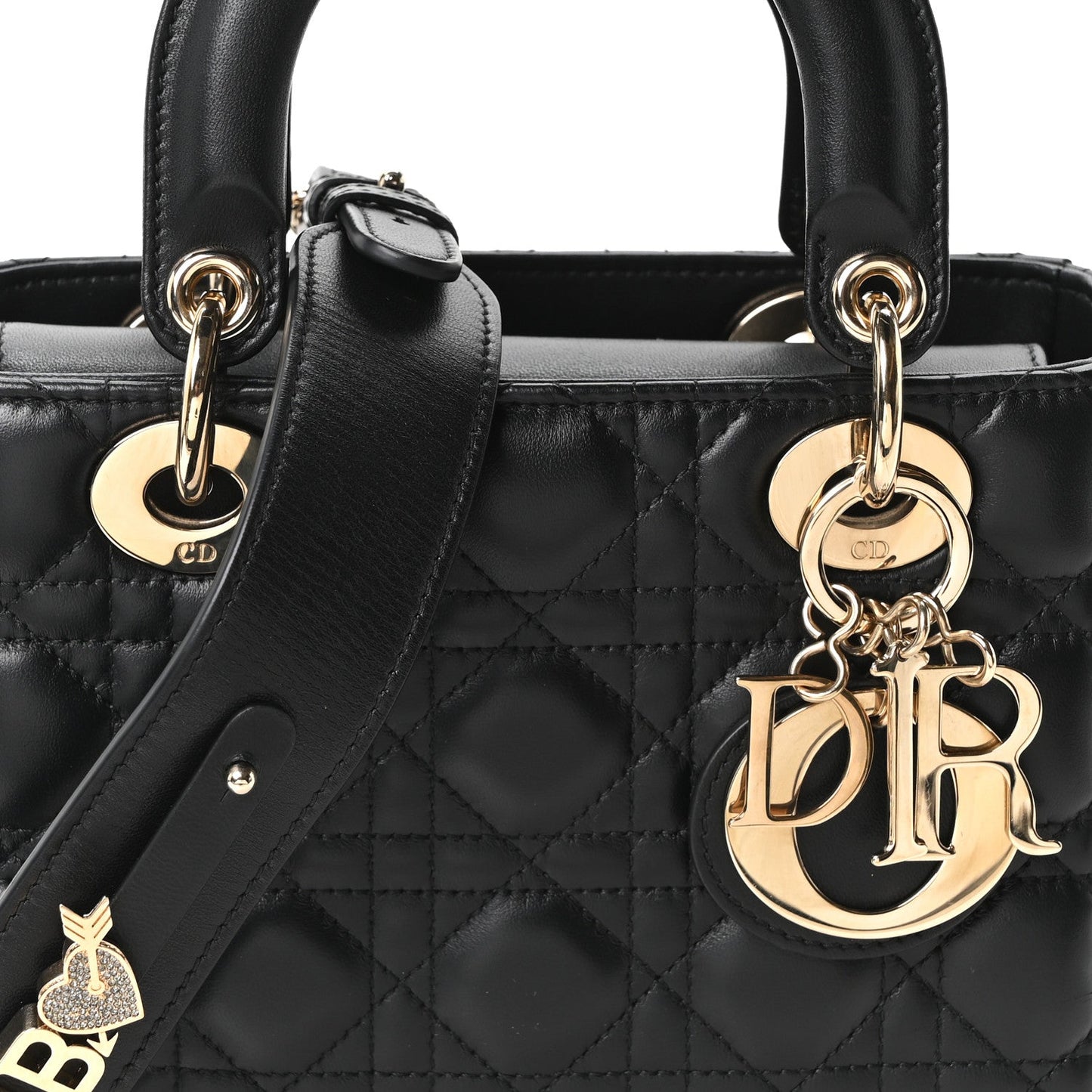 Lambskin Cannage Small My ABCDior Lady Dior Black