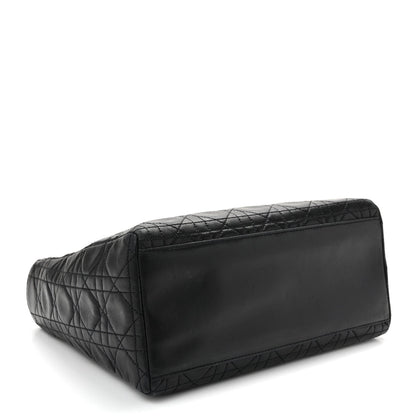 Lambskin Cannage Medium Lady Dior Black