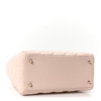 Lambskin Cannage Medium Lady Dior Light Pink
