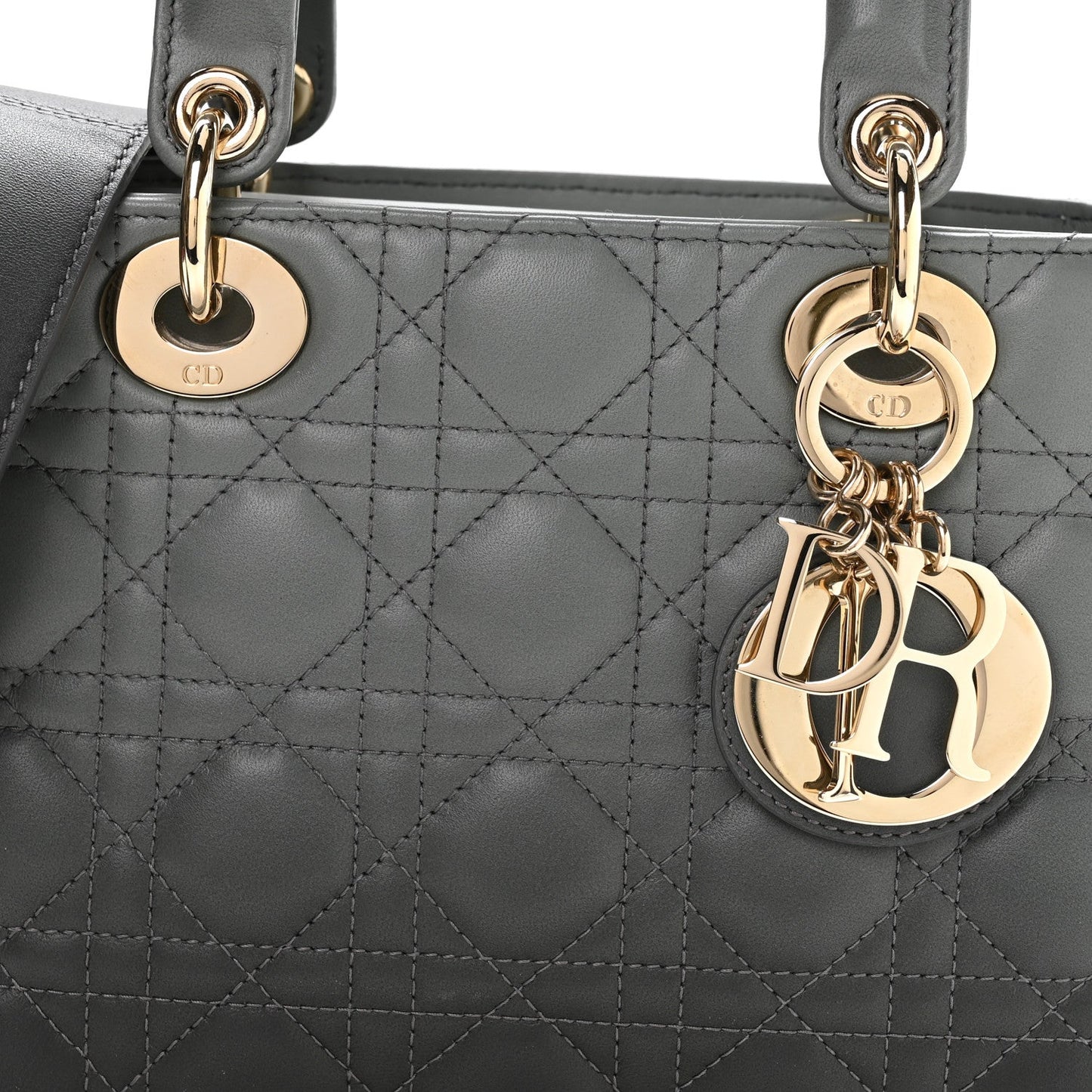Lambskin Cannage Gradient Small My ABCDior Lady Dior Grey