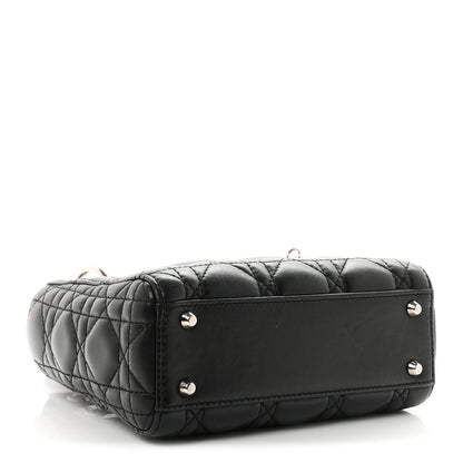 Lambskin Cannage Mini Lady Dior Black