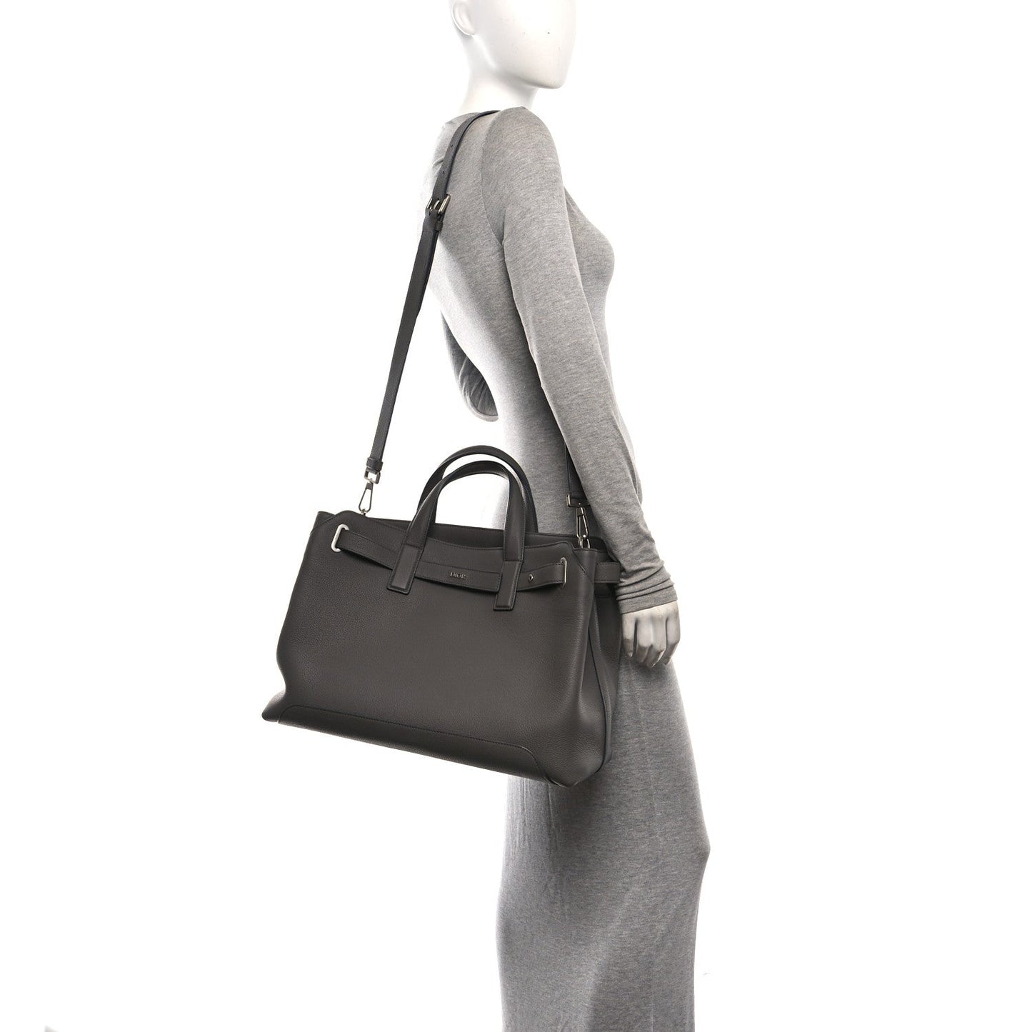 Icons Calfskin Medium Normandie Tote Grey