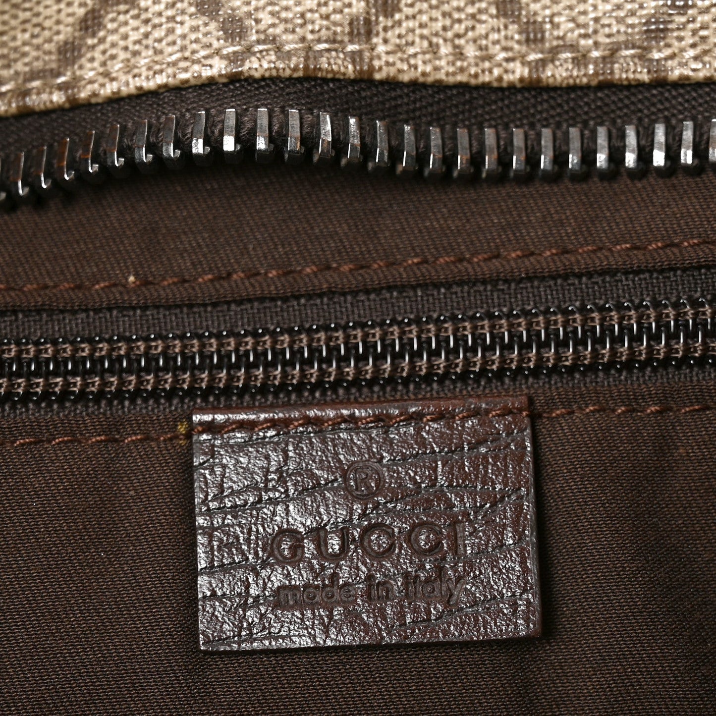 GG Supreme Monogram Vertical Tote Dark Brown