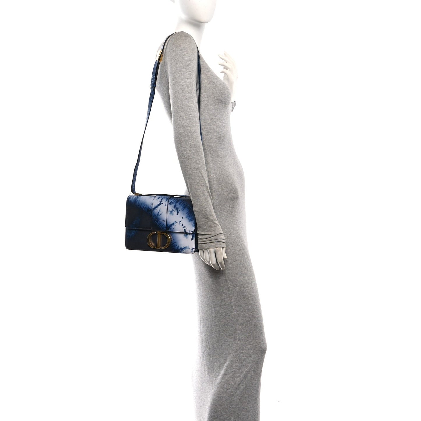 Box Calfskin Tie Dye 30 Montaigne Flap Bag Multicolor