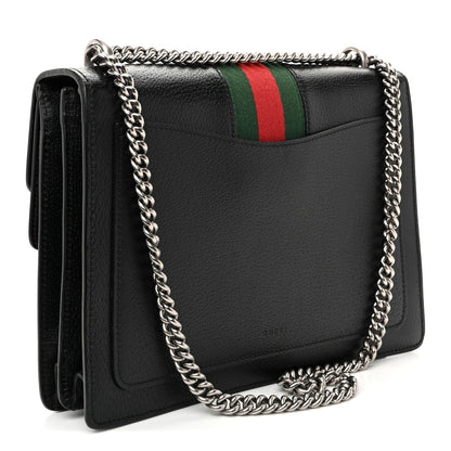 Calfskin Web Medium Dionysus Shoulder Bag Black