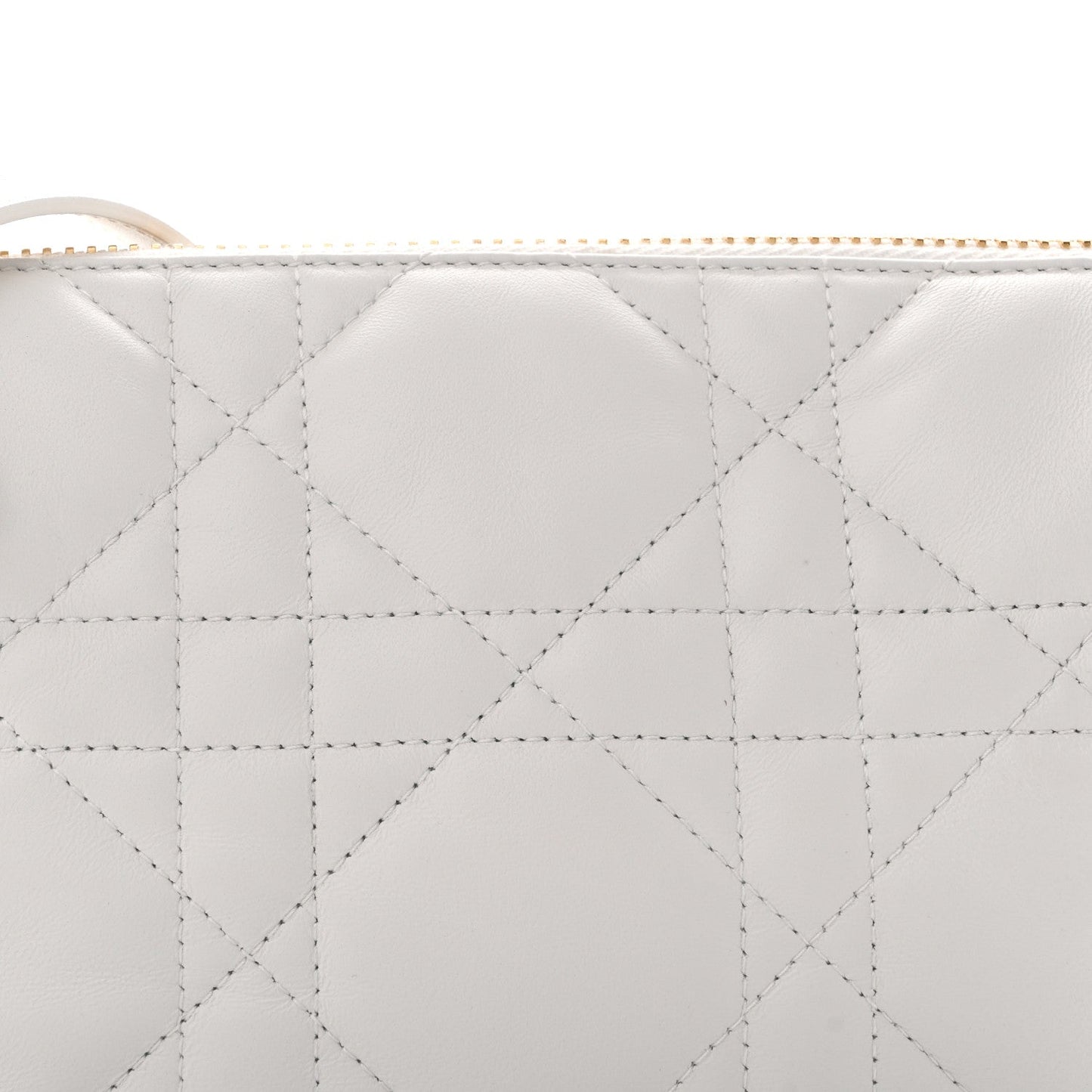 Lambskin Cannage Small Dior Vibe Hobo Bag Latte