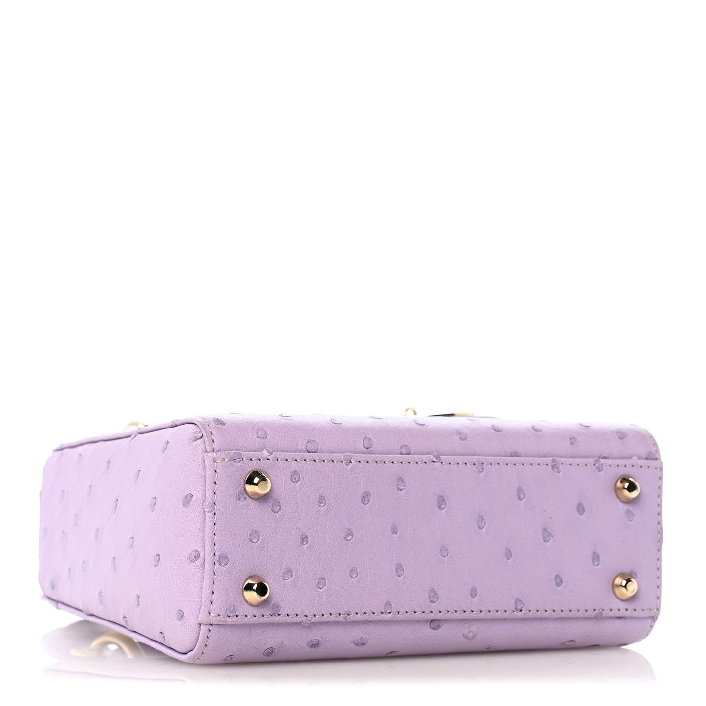 Ostrich Mini Lady Dior Purple