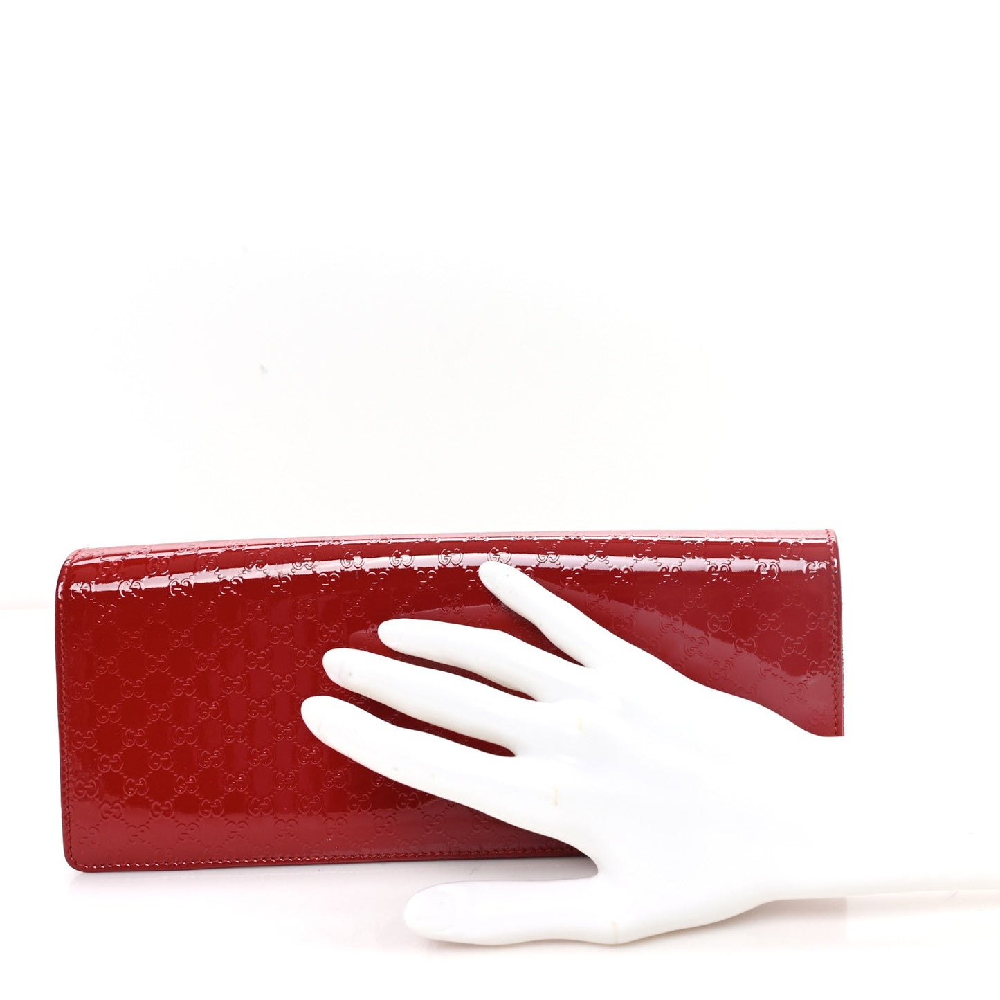 Patent Microguccissima Small Broadway Clutch Red