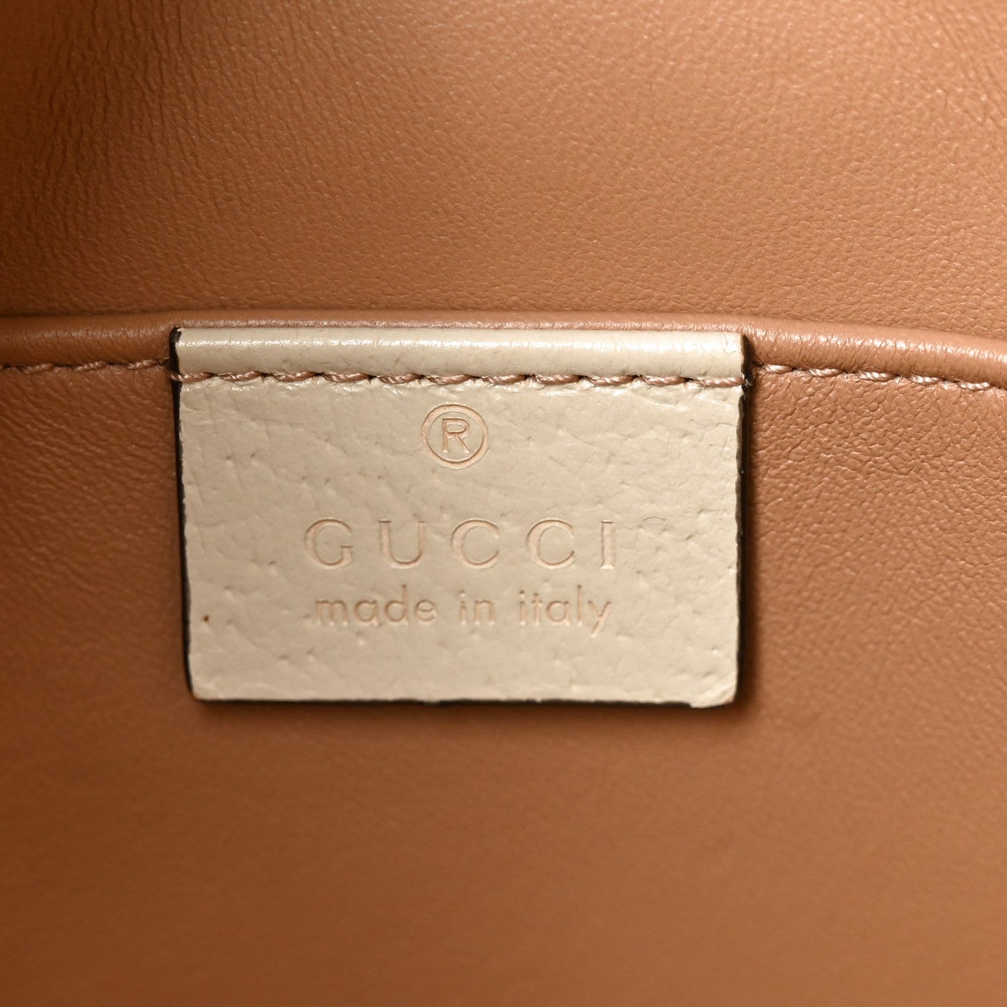 GG Supreme Monogram Berry Textured Dollar Calfskin Small Padlock Tote Beige Ebony Light Copper Mystic White