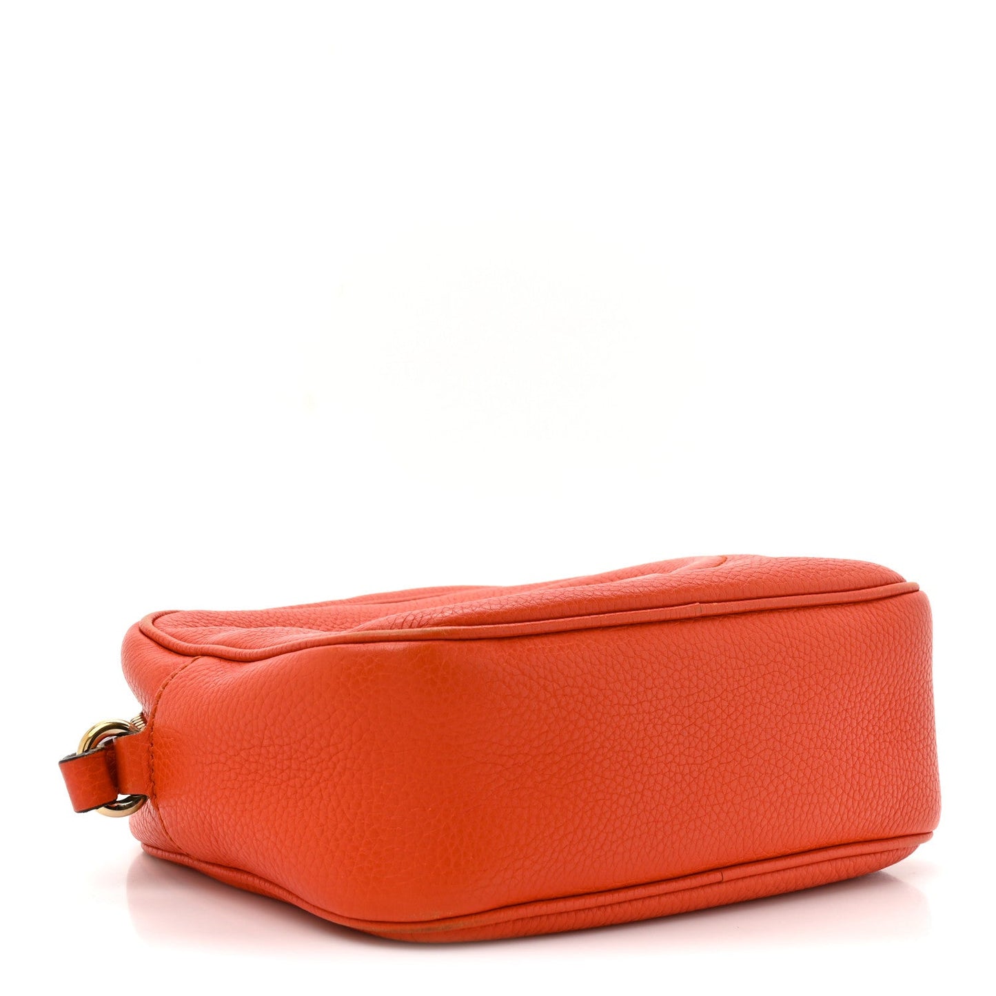 Pebbled Calfskin Small Soho Disco Bag Sun Orange