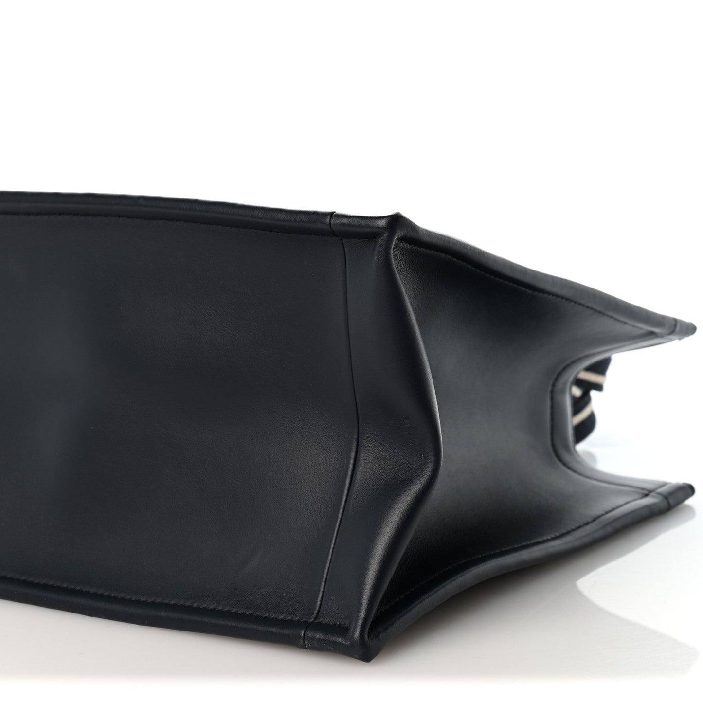 Oblique Calfskin Medium Book Tote With Strap Blue Multicolor
