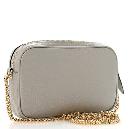 Dollar Calfskin Super Mini GG Marmont Chain Shoulder Bag Deep Grey