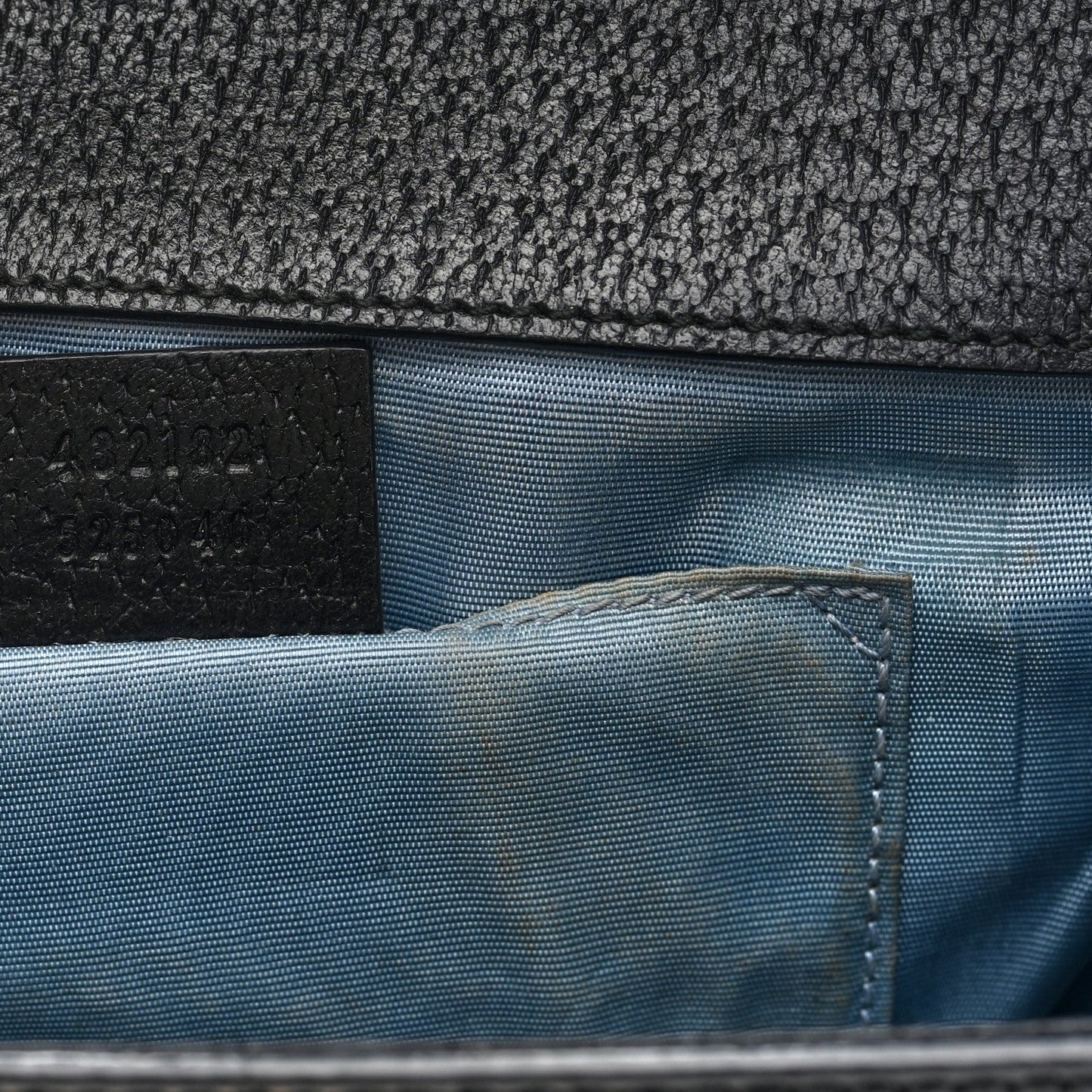 Grained Calfskin Bee Star Small Padlock Shoulder Bag Black