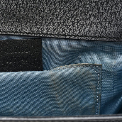 Grained Calfskin Bee Star Small Padlock Shoulder Bag Black