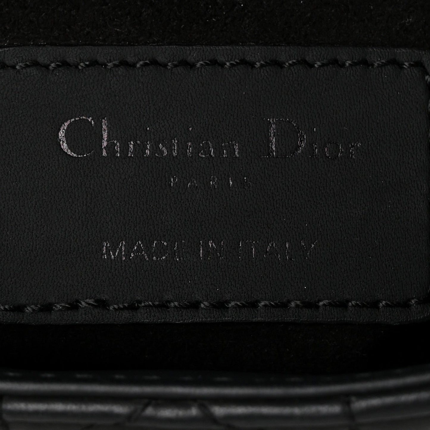 Ultra Matte Calfskin Cannage Mini Lady Dior Black