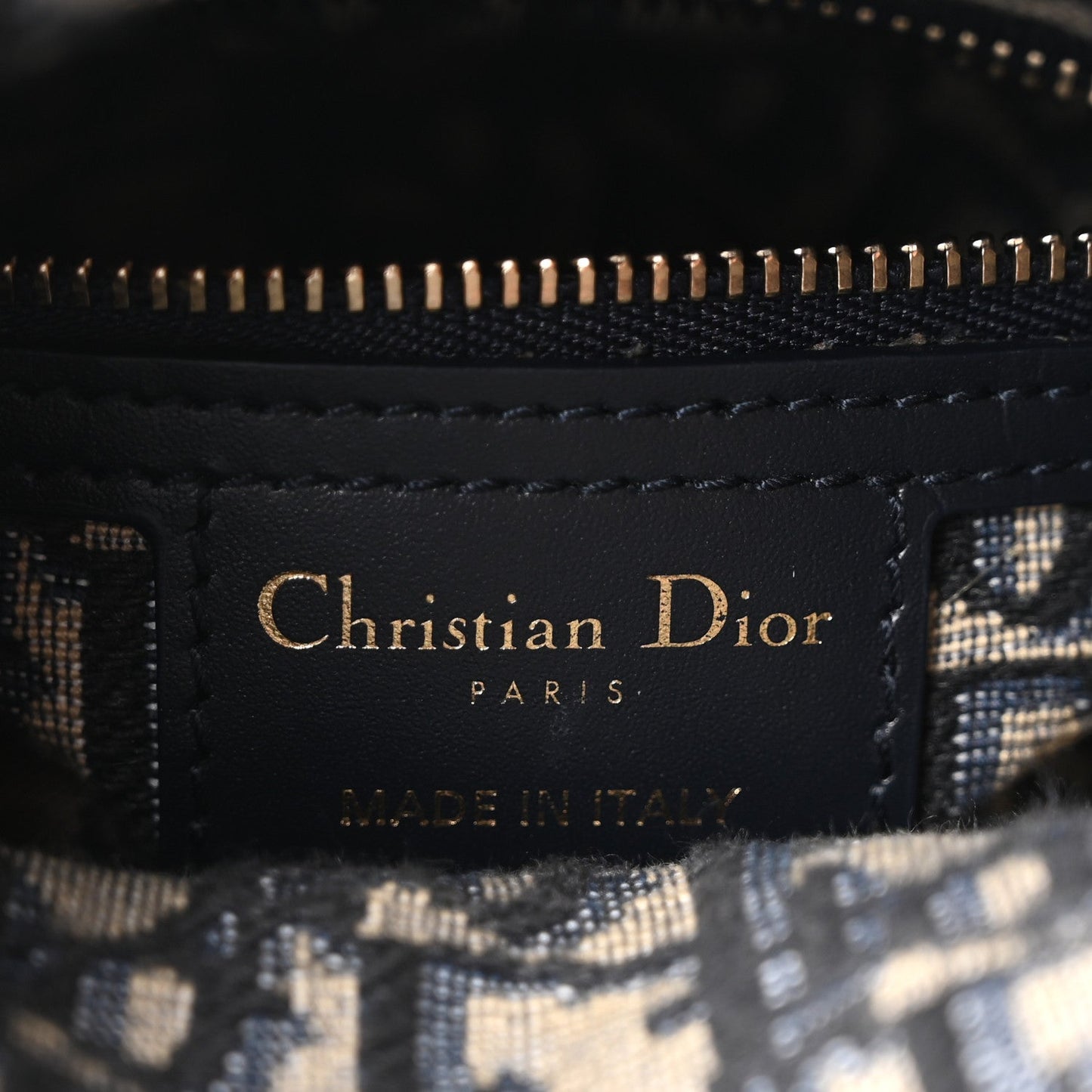 Wicker Oblique Mini Lady Dior Bag Blue