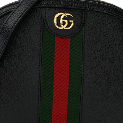 Calfskin GG Web Small Ophidia Dome Shoulder Bag Black