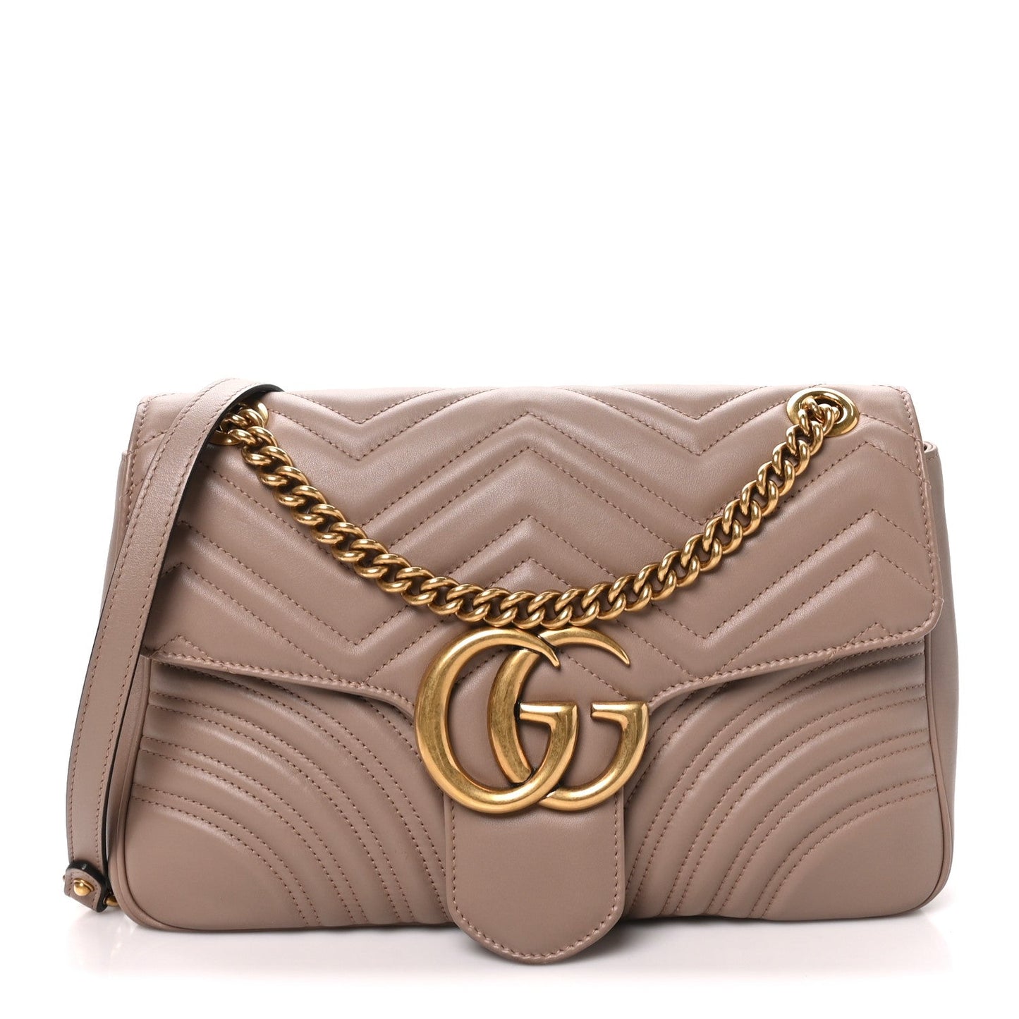 Calfskin Matelasse Medium GG Marmont Shoulder Bag Porcelain Rose