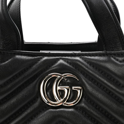 Lambskin Matelasse Small GG Marmont Betty Tote Bag Black