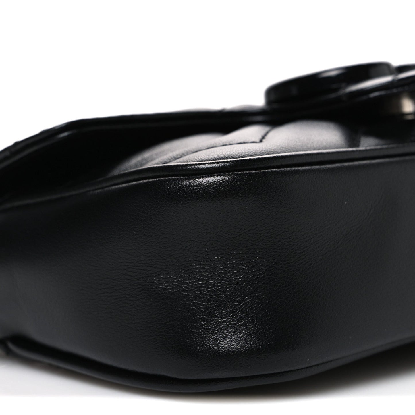 Calfskin Matelasse Monochrome GG Marmont Chain Belt Bag Black