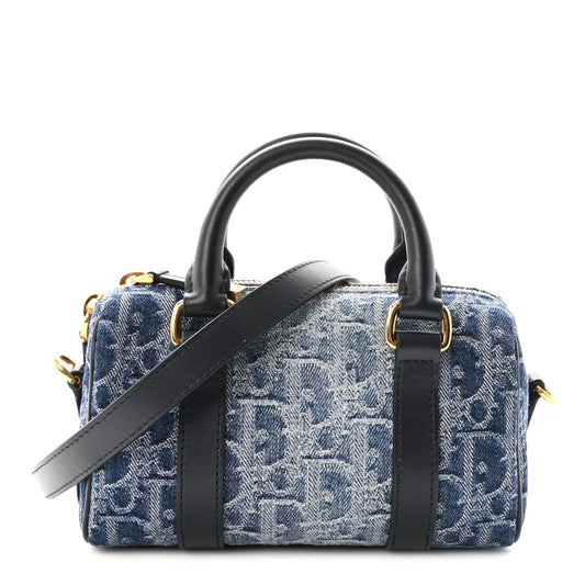 Denim Oblique Nano Groove 17 Bag Blue