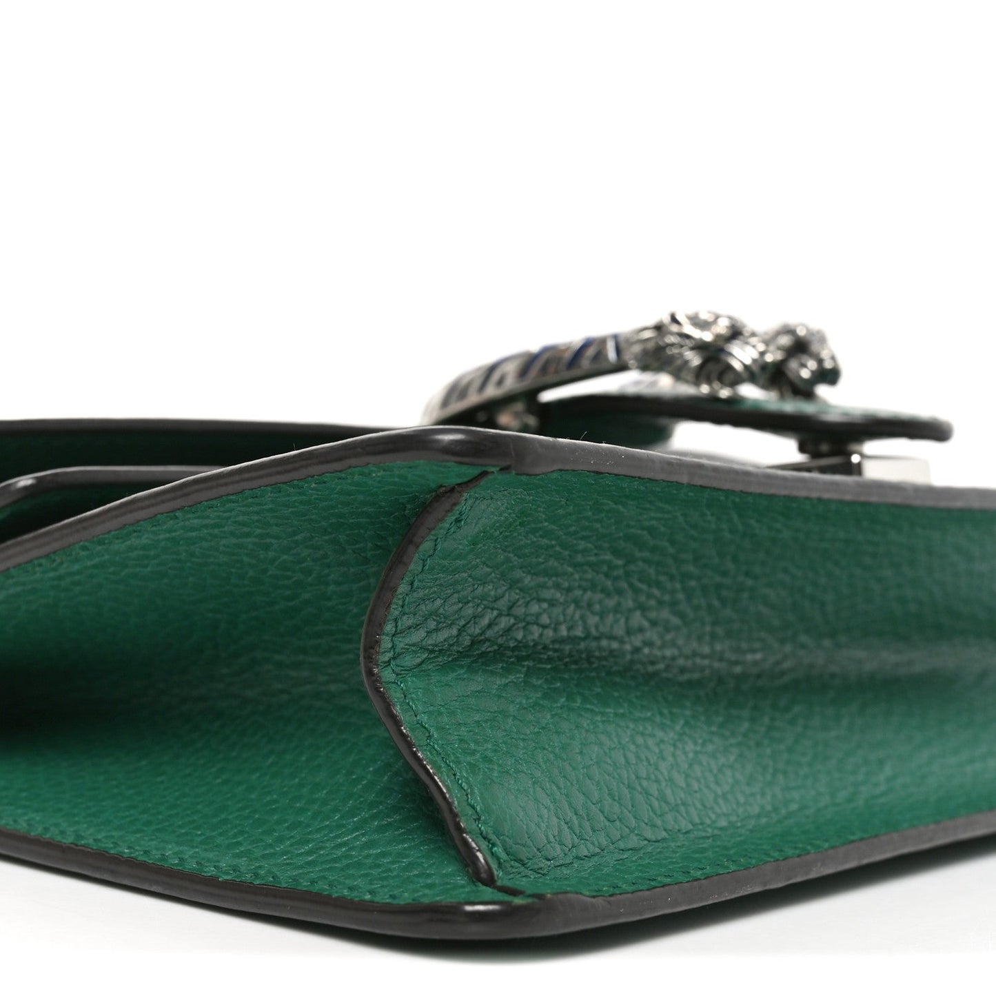 Dollar Calfskin Enamel Small Dionysus Shoulder Bag Emerald Electric Blue