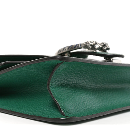 Dollar Calfskin Enamel Small Dionysus Shoulder Bag Emerald Electric Blue