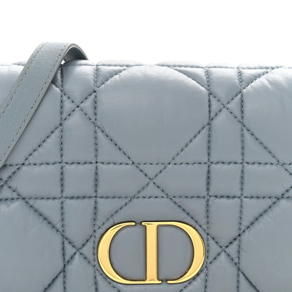Lambskin Macrocannage Mini Dior Caro Bag Cloud Blue