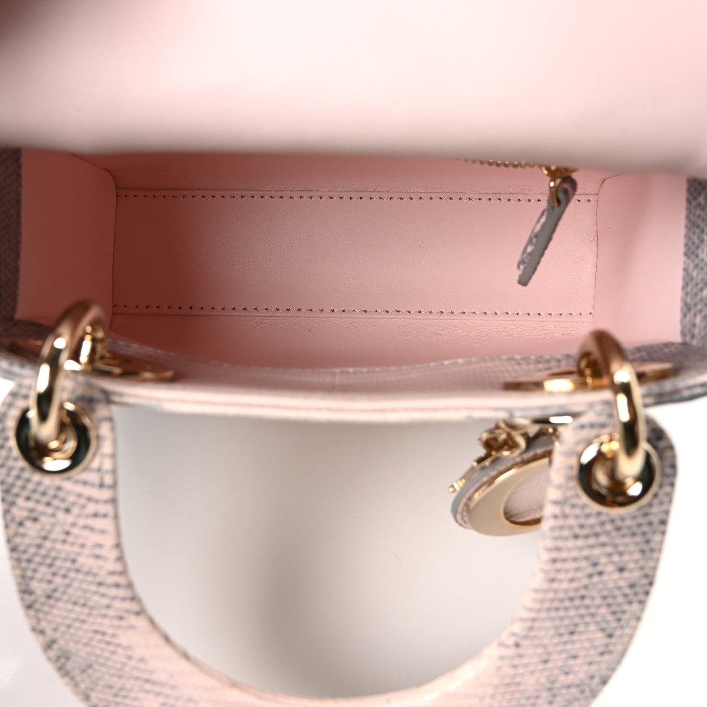 Lizard Ombre Mini Lady Dior Light Pink
