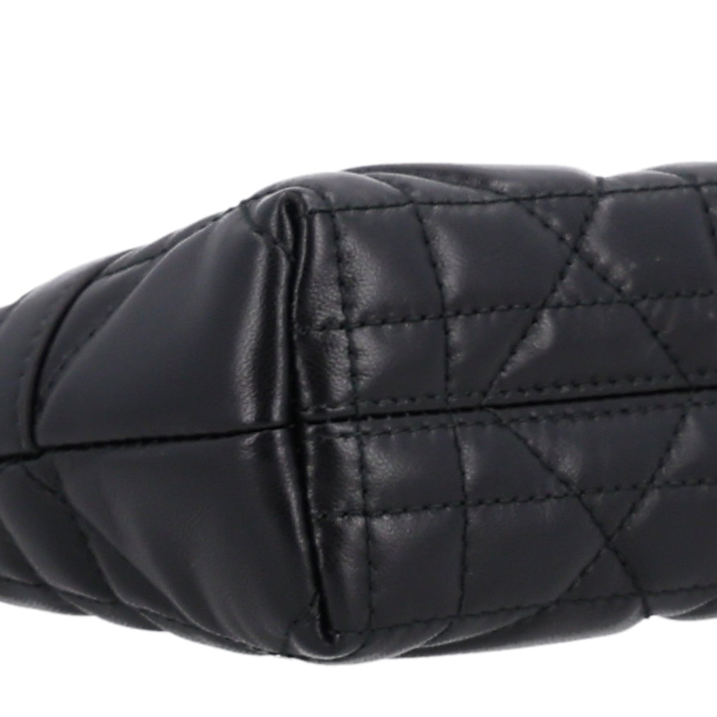 Calfskin Macrocannage Miss Caro Mini Hobo Bag Black