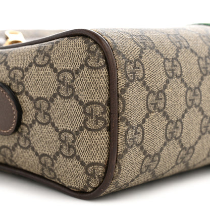GG Supreme Monogram Web Small Ophidia Shoulder Bag Brown