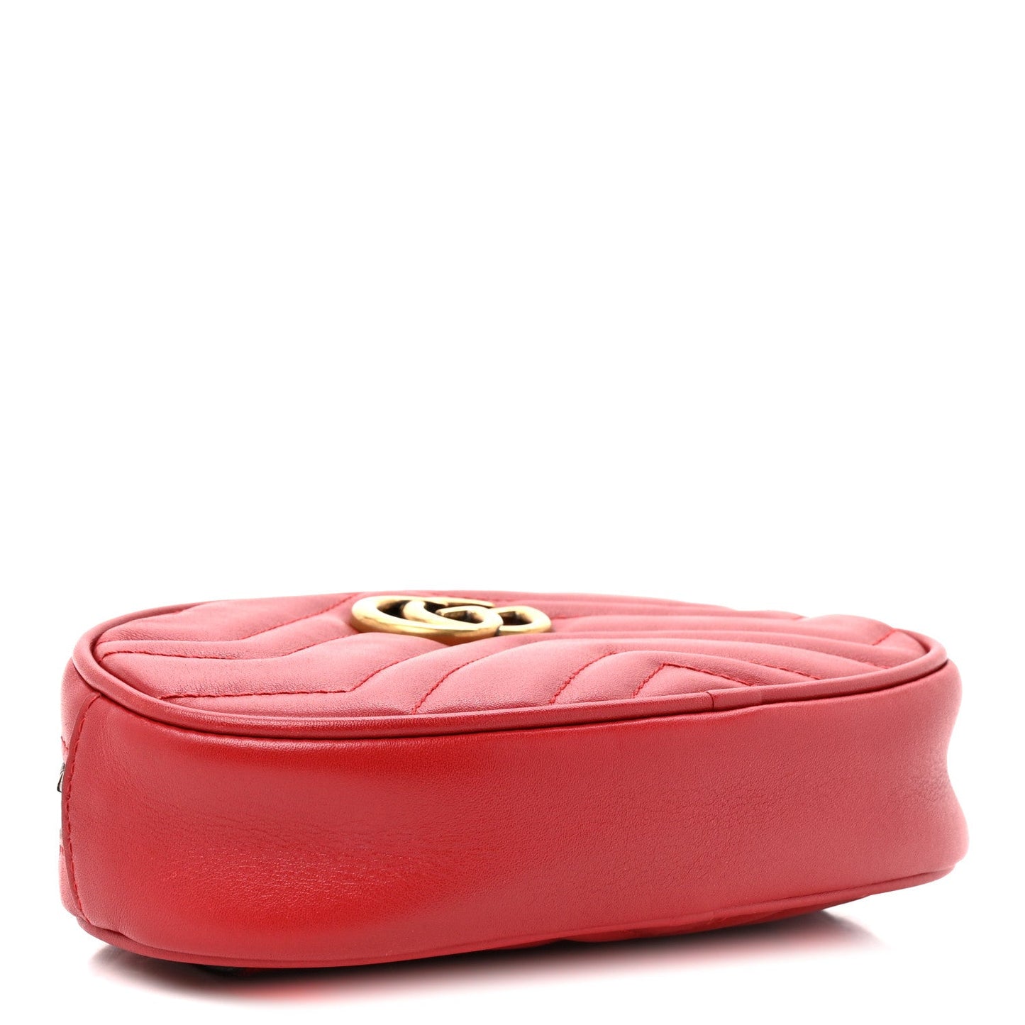 Calfskin Matelasse GG Marmont Belt Bag 85 34 Hibiscus Red