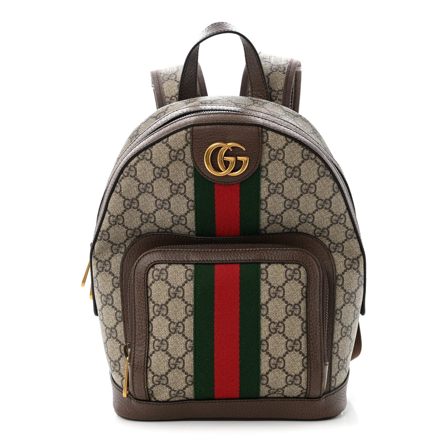 GG Supreme Monogram Calfskin Web Small Ophidia Day Backpack Beige Ebony New Acero