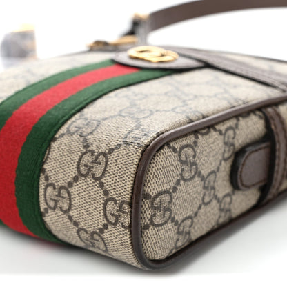 GG Supreme Monogram Web Mini Ophidia Messenger Brown Brown